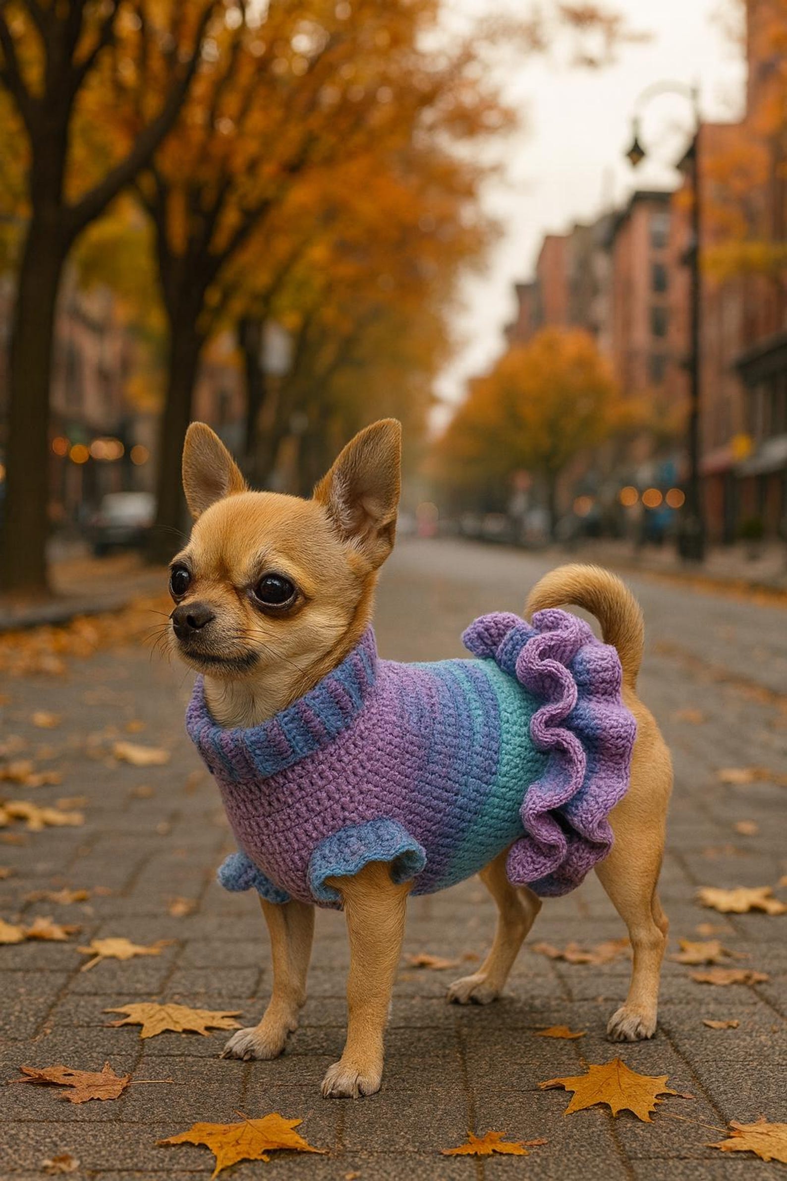Wildpul® Handgestrickter Hunde-Pullover & Hundekleid – Kuscheliger Strickpullover für Welpen & Hunde