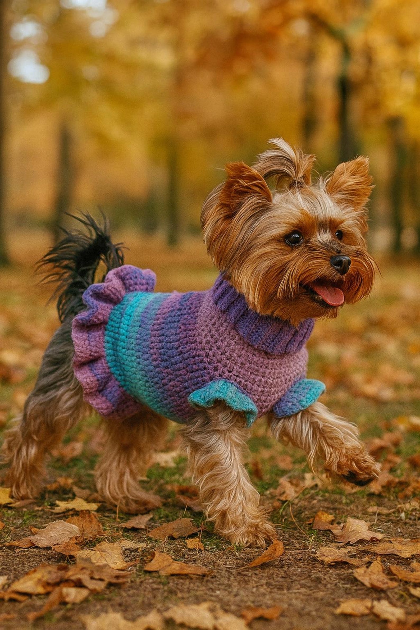 Wildpul® Handgestrickter Hunde-Pullover & Hundekleid – Kuscheliger Strickpullover für Welpen & Hunde