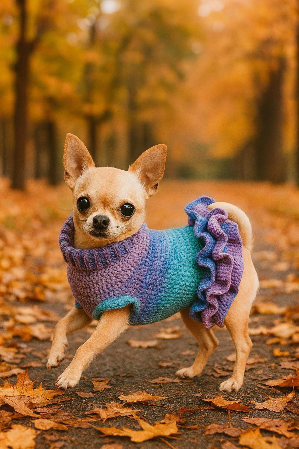 Wildpul® Handgestrickter Hunde-Pullover & Hundekleid – Kuscheliger Strickpullover für Welpen & Hunde