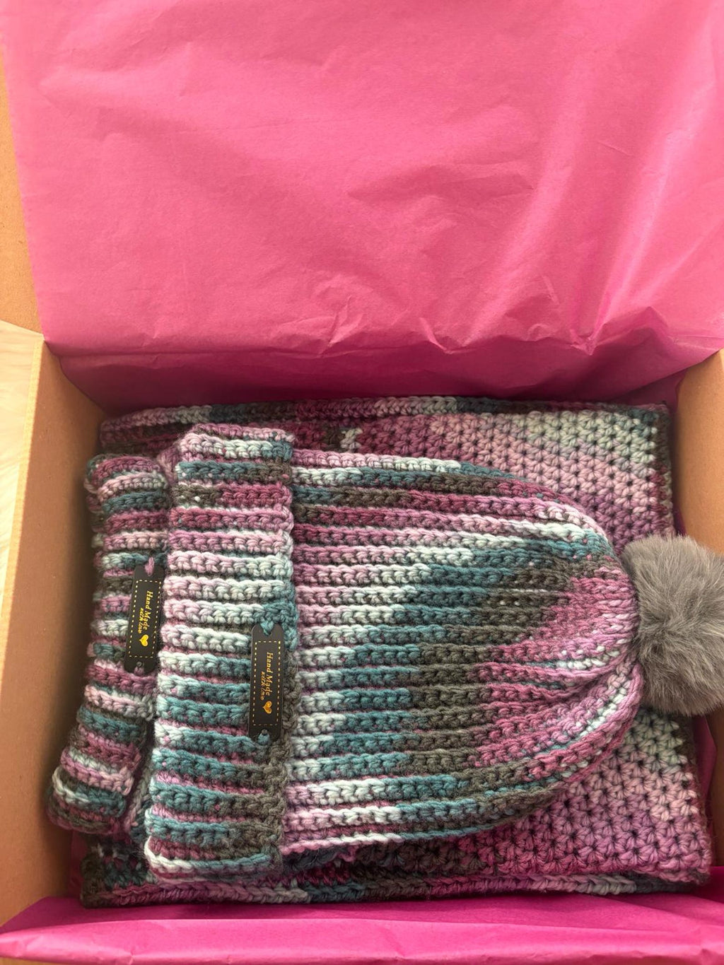 Wildpul® Partner-Set: Handgestrickter Hunde-Pullover mit Mütze & Schal für Dog Mom – Matchy Outfit