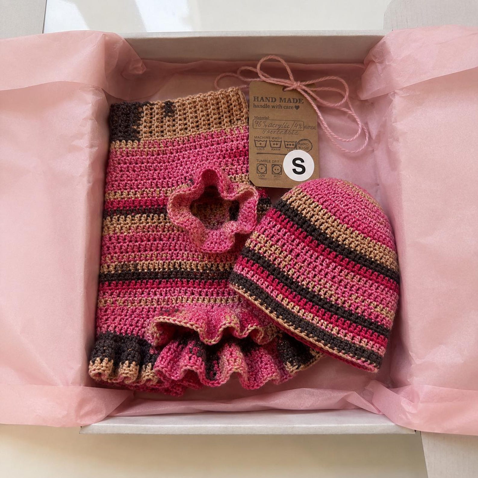 Wildpul® Partner-Set: Handgestrickter Hunde-Pullover mit passender Mütze für Dog Mom