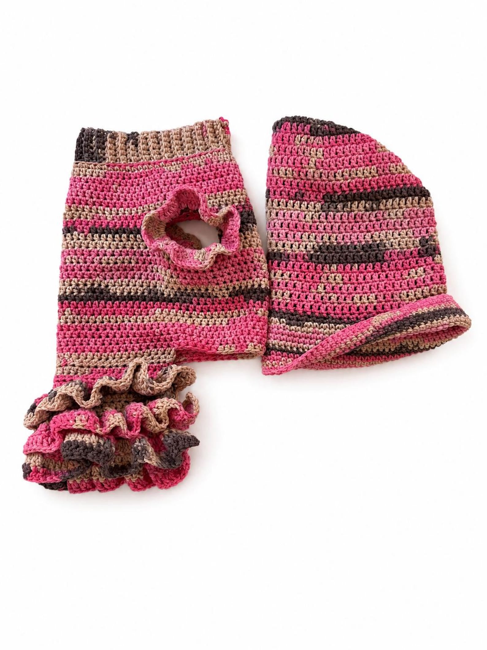 Wildpul® Partner-Set: Handgestrickter Hunde-Pullover mit passender Mütze für Dog Mom